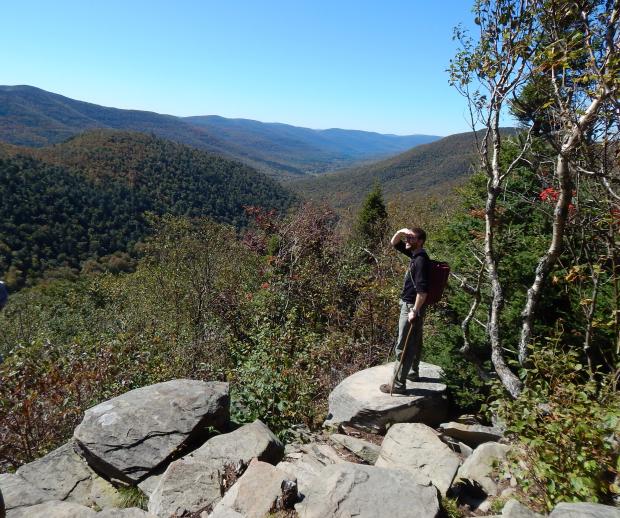 Looking over the Catskills on a hike to Hunter Mountain. Photo by Jeff Senterman.